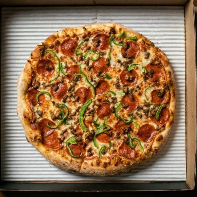 Large Pizza with Five Toppings.