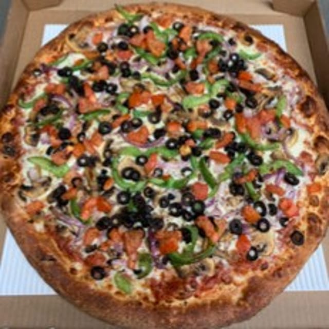 Two Medium Pizzas with 5 Toppings on Each.
